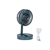 Portable Telescopic Desk and Floor Fan - Multicolor
