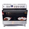 Blueflame 90cm*60cm Diamond Cooker 4 Gas Burners and 2 Electric Burners - Inox