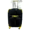 Large Size Wiersoon Fashion Travel Fabric Suite Case With 4-Wheel Spinner Wheels - Black/ Yellow