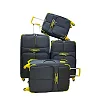 Wiersoon 4-in-1 Fabric Cloth Travel Suitcase Set ( Small,  Medium,  Large , Extra Large) - Black
