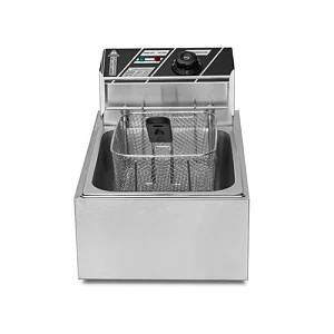 Single Electric Deep fryer 6 liters - Silver