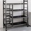 Multifunction kitchen storage rack/ cabinet-black