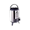 9.5L Double Tap Insulated Water Dispenser Jug – Black & Silver Hot & Cold Beverage Cooler