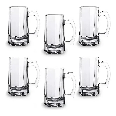 6 Pieces Set Of Large Beer Glasses For Use In Bars Homes Restaurants