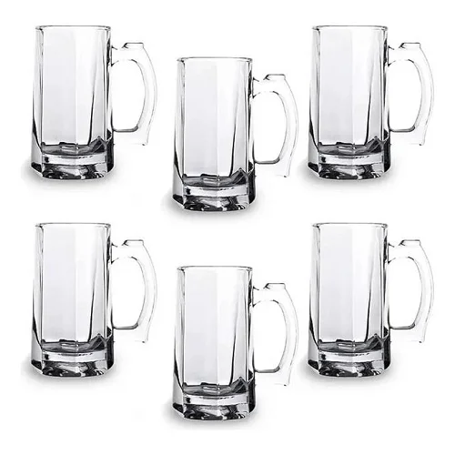 6 Pieces Set Of Large Beer Glasses For Use In Bars Homes Restaurants