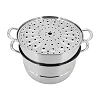 28Cm Stainless-steel Food Steamer With Manual Timer - Silver