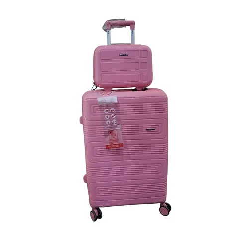 2pcs Set Waterproof Rubber Plastic Suitcase  (Large, Mini Small Sizes) -  Multicolor
