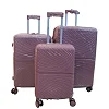 3pcs Waterproof Rubber Suitcase Set – Large, Medium & Small 4 Wheel Spinner Luggage
