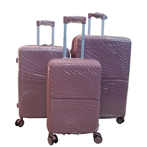 3pcs Waterproof Rubber Suitcase Set – Large, Medium & Small 4 Wheel Spinner Luggage
