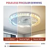 LED Ceiling Fan Lamp With Remote Control - White