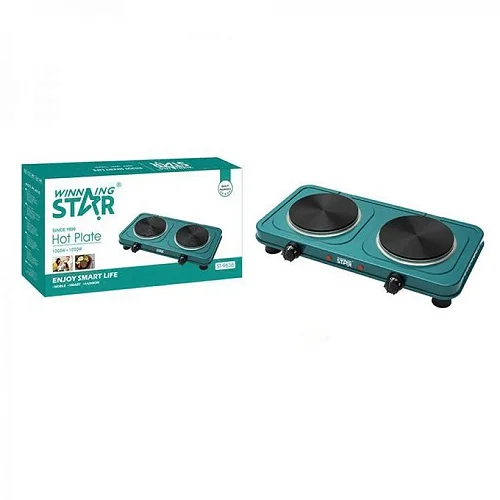 Winningstar Electric Double Burner Hot Plate - Green