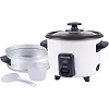 Sonashi 1.8Liters Multifunction 3 In 1 Rice cooker, Removable Cooking Pot with Metal Housing, Tempered Glass lid SRC-328- White