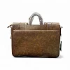 15.5" Mont Blanc Leather Laptop Briefcase Bag  - Coffee Brown