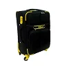 Large Size Wiersoon Fashion Travel Fabric Suite Case With 4-Wheel Spinner Wheels - Black/ Yellow