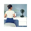 Portable Telescopic Desk and Floor Fan - Multicolor