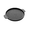 Cookware Frying Pan Grill Backing Pot Skillet Plate with Wood Serving Board (26 cm) Cast Iron Steak Sizzler Grill Pan with Non-Stick Coating Backing Pot Skillet Grill Wood Serving Board Platter