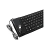 Flexible USB Silicone Gel Full-Sized Keyboard - Black