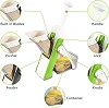 Vegetable & Fruits Chopper Cutter with Stainless Steel Blade & Safety Holder/Pusher with Adjustment
