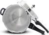 Sonashi 7.5L Aluminum Pressure Cooker – Heavy-Base With Whistling Valve - Silver