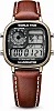 Casio Men's World Time Leather Strap Quartz Digital Watch - Coffee Brown