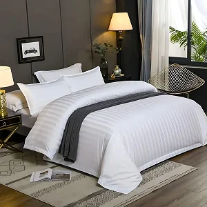 4pcs 5x6 Egyptian Duvet Set With Bedsheet And 2 Pillowcases - White