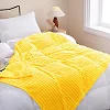 5*6 Soft warm  Fleece Throw Blanket - Yellow