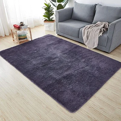 1.5 x2m Medium Fluffy Center Carpets Fluffy Rugs - Light Purple
