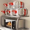 Microwave Shelf,Metal Frame Kitchen Storage Rack, Kitchen Baker's Rack, Microwave Oven Stand, Kitchen Counter Top Stand Organizer for Small Space, 2-Tier Medium