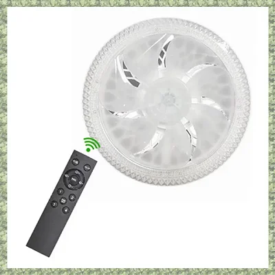 LED Ceiling Fan Lamp With Remote Control - White