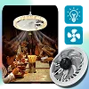 LED Ceiling Fan Lamp With Remote Control for Adjustable Lighting And Speed