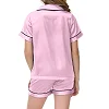 Women's Two Piece Pajama Sleepwear- Pink