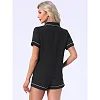 Women's Two Piece Pajama Sleepwear- Black