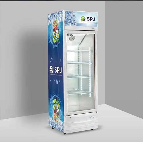 SPJ 300L Beverage Cooler Chiller Showcase Freezer- White
