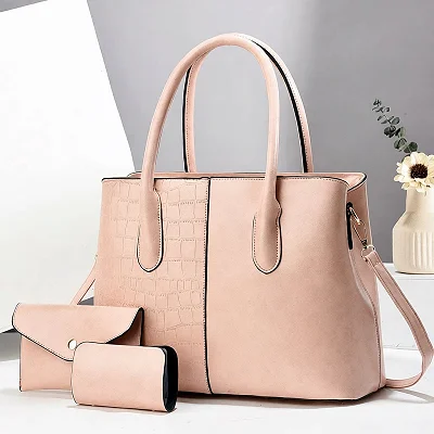 Ladies Handbag  3pcs Set - Multicolor