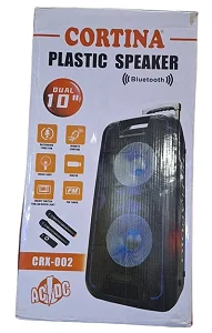 Cortina 10 inch Amplified Public Address Speaker Rechargeable With Microphones