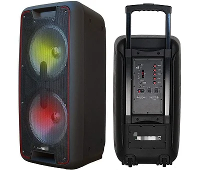 Jazz JZ-2100 Portable Bluetooth Speaker With Built-in Microphones, FM Radio, USB &amp; SD Card Playback