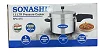 Sonashi 7.5L Aluminum Pressure Cooker – Heavy-Base With Whistling Valve - Silver