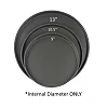 3Pcs Steel Pizza Baking Pans/Trays - Black