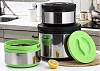 Lunch box food flask for keeping food warm it comes with 3 pieces the small,medium and big