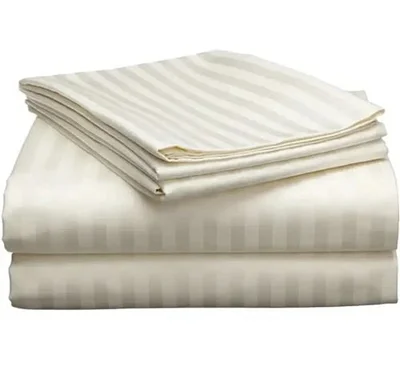 5X6 Egyptian Cotton Bedsheets 4pcs(2 flat sheets and 2 pillow cases) - White