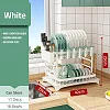 2 Layers Stainless-steel Dish Rack( Not Assembled)- Multicolor
