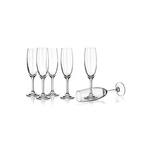 6 Pcs Set Of Champagne Glasses, Wine Champagne-Transparent
