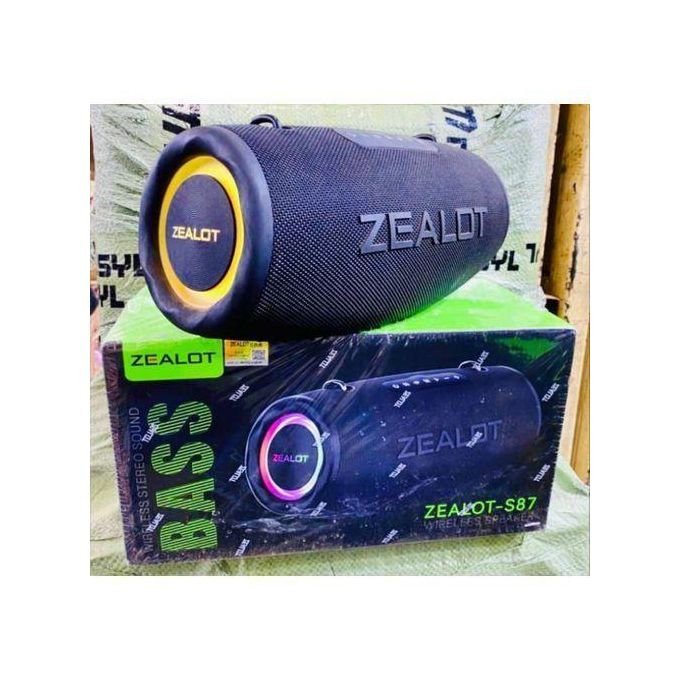 Zealot S87 Wireless Bluetooth Speaker, 80W With Deep Bass, IPX6 Waterproof - Black