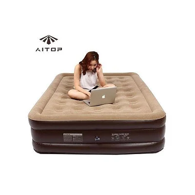 5 by 6 High-density Inflatable Air Mattress with Built-in Electric Pump