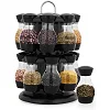Spice Carousel Rotatable Spice Rack with 16 spice jars