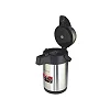Sonashi 5Liters Hot & Cold Airpot Flasks with Stainless Steel Insulation Easy to Clean Flask with Pump Lid Hot/Cold 18 & 24 Hours Retention Pump Flask for Cold Drinks, Tea, Coffee SVF5000 -Silver