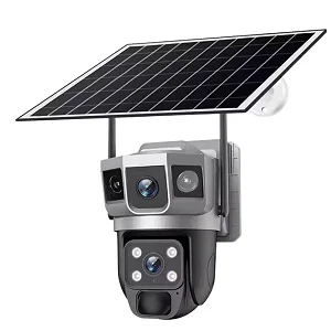 4G Solar Powered CCTV Camera, Full HD 6MP with Night Vision, Motion - White