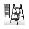 Heavy-Duty 4-Step Folding Steel Stepladder (110KG Capacity) - Multicolor