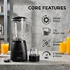 Midea 1.5L High Quality Glass Blender 600W 2 in 1  -Black
