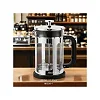 Elegant Glass and Stainless Steel French Press Coffee Maker - Multicolor